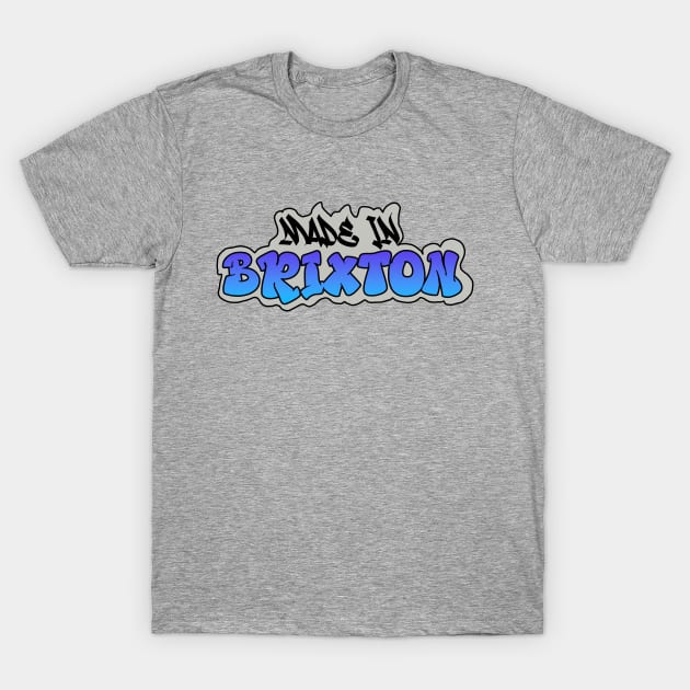 Made in Brixton I Garffiti I Neon Colors I Blue T-Shirt by EverYouNique